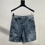 Louis Vuitton Denim Carpenter Shorts Blue
