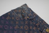 Louis Vuitton Early Spring Show Gradient Washed Denim Shorts 4.2