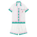 Casablanca 23SS Love racket short-sleeved T-shirt & shorts 4.9