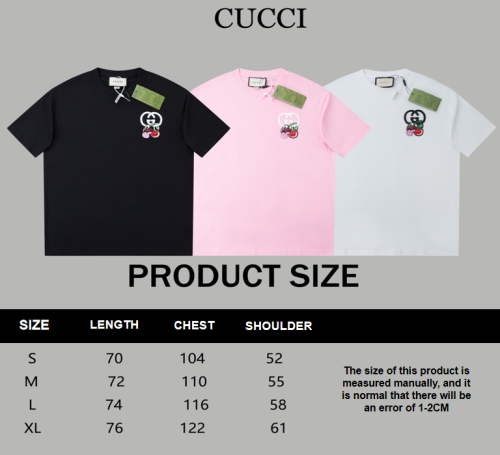 Gucci X HattieStewart early spring new illustration design short-sleeved T-shirt White