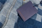 Louis Vuitton checkerboard design denim trousers 4.24