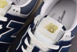 New Balance 574 Navy White Beige