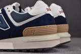 New Balance 574 Navy White Beige