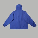 Burberry knight logo patch nylon hooded jacket Blue 7.24