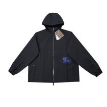 Burberry knight logo patch nylon hooded jacket Black 7.24