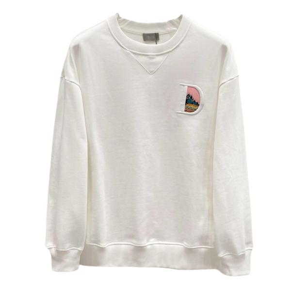 Dior embroidered mountain landscape logo sweatshirt White 8.7
