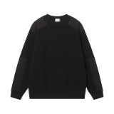 Burberry Classic Patchwork Crew Neck Sweater Black 8.7