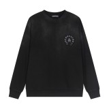 Chrome Hearts Embroidered Metal Cross Basic Crew Neck Sweatshirt Black 8.7