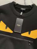 Fendi eye zipper logo sweatshirt Black 8.7