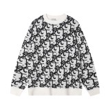 Dior classic knitted logo crew neck sweater White 8.7