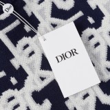 Dior classic knitted logo crew neck sweater navy blue 8.7