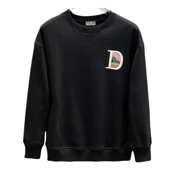 Dior embroidered mountain landscape logo sweatshirt Black 8.7