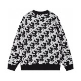 Dior classic knitted logo crew neck sweater Black 8.7