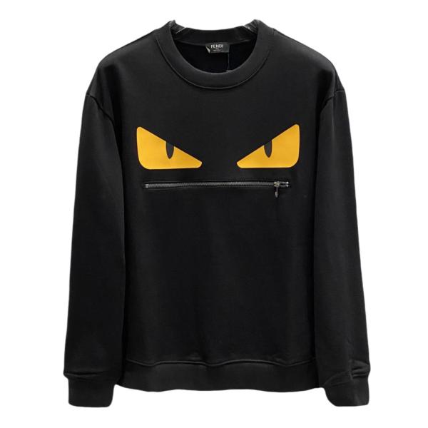 Fendi eye zipper logo sweatshirt Black 8.7