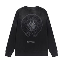 Chrome Hearts Embroidered Metal Cross Basic Crew Neck Sweatshirt Black 8.7