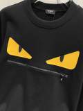 Fendi eye zipper logo sweatshirt Black 8.7