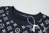 Louis vuitton fire cloud pattern round neck long sleeve sweatshirt Black 8.14