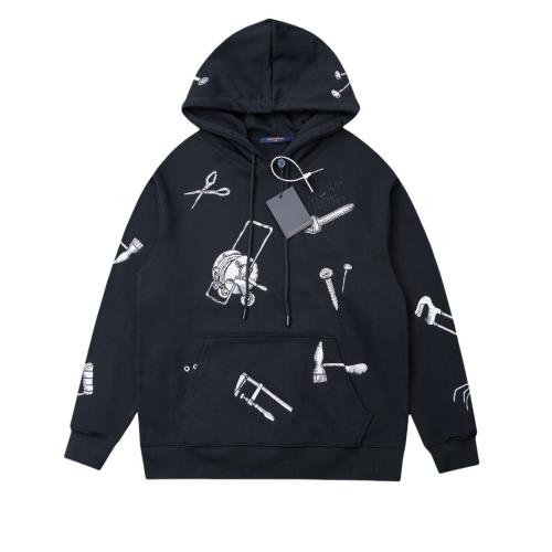 Louis vuitton Hand-Painted Tool Pattern Hoodie Black 8.14