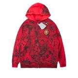 Balenciaga Hand-painted Manchester United embroidered logo Hoodie Red 8.14