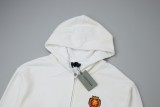 Balenciaga Manchester United Embroidery Heavy Washed Mud Dyed Zipper Hoodie White 8.14