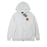 Balenciaga Manchester United Embroidery Heavy Washed Mud Dyed Zipper Hoodie White 8.14