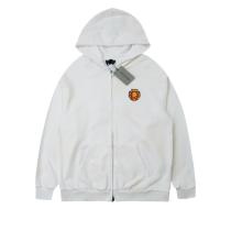 Balenciaga Manchester United Embroidery Heavy Washed Mud Dyed Zipper Hoodie White 8.14