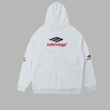 Balenciaga New Logo Embroidered Hoodie White 8.14