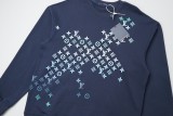 Louis vuitton gradient logo print crew neck long sleeve sweatshirt Blue 8.14