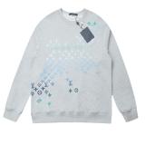 Louis vuitton gradient logo print crew neck long sleeve sweatshirt White 8.14