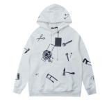 Louis vuitton Hand-Painted Tool Pattern Hoodie White 8.14
