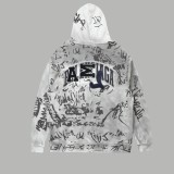 Balenciaga Hand-painted Manchester United embroidered logo Hoodie Grey 8.14