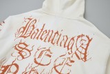 Balenciaga Sanskrit graffiti print Hoodie White 8.14