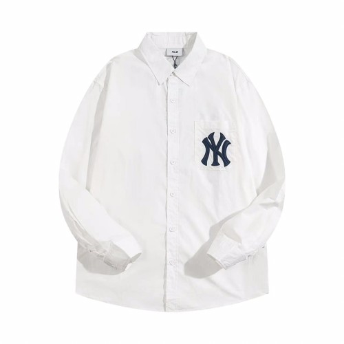MLB Embroidered Big NY Logo Button Shirt White 9.3