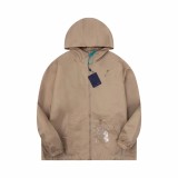 Louis Vuitton Classic pattern zipper Reversible Jacket Brow 9.3