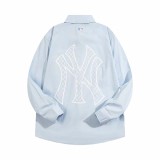MLB Embroidered Big NY Logo Button Shirt Blue 9.3