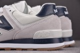 New Balance 574 White Navy Gum