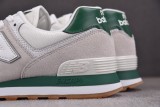 New Balance 574 White Green Gum