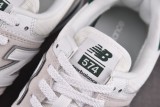 New Balance 574 White Green Gum