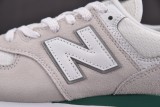 New Balance 574 White Green Gum