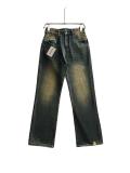 Balenciaga Heavy Washed Distressed Leg Denim Trousers Blue 01.03