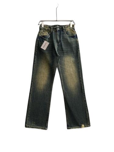 Balenciaga Heavy Washed Distressed Leg Denim Trousers Blue 01.03