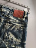 Louis Vuitton 25SS metal hardware washed pattern denim trousers Drak Blue 01.03