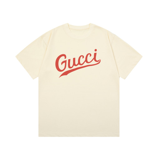 Gucci retro printed logo short-sleeved T-shirt Off-white 01.13
