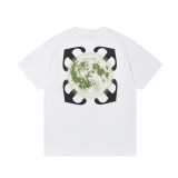 OFF-WHITE Moon's Back LOGO Printed Short Sleeve T-Shirt White 01.13