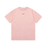 OFF-WHITE Moon's Back LOGO Printed Short Sleeve T-Shirt Pink 01.13