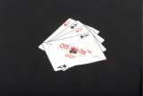 OFF-WHITE Playing Cards Logo Printed Short Sleeve T-Shirt Black 01.13