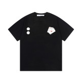 OFF-WHITE Playing Cards Logo Printed Short Sleeve T-Shirt Black 01.13
