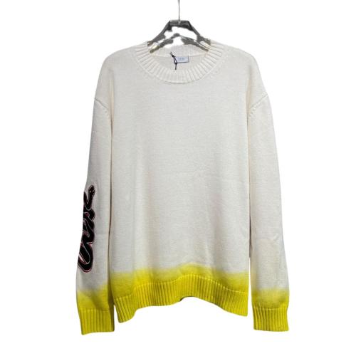 Dior Year of the Snake embroidered logo limited edition long-sleeved sweater White 01.13