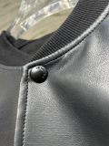 Balenciaga01 series embroidered flight leather jacket 01.13