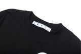 OFF-WHITE Letter Sleeves Splicing Large LOGO Printed Short Sleeve T-shirt Black 01.13